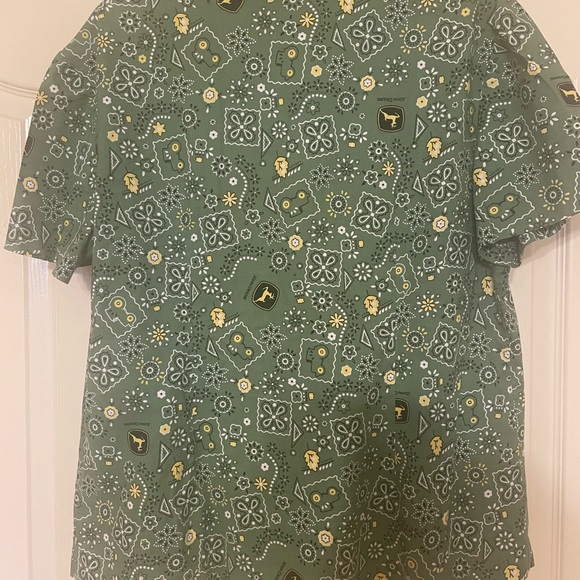 One of a kind, hand made John Deere button up shirt top blouse - Picture 2 of 10
